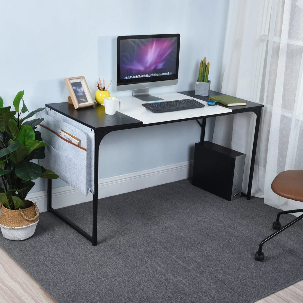 Computer Desk 55 inch with Storage Bag Black Metal Frame F45335