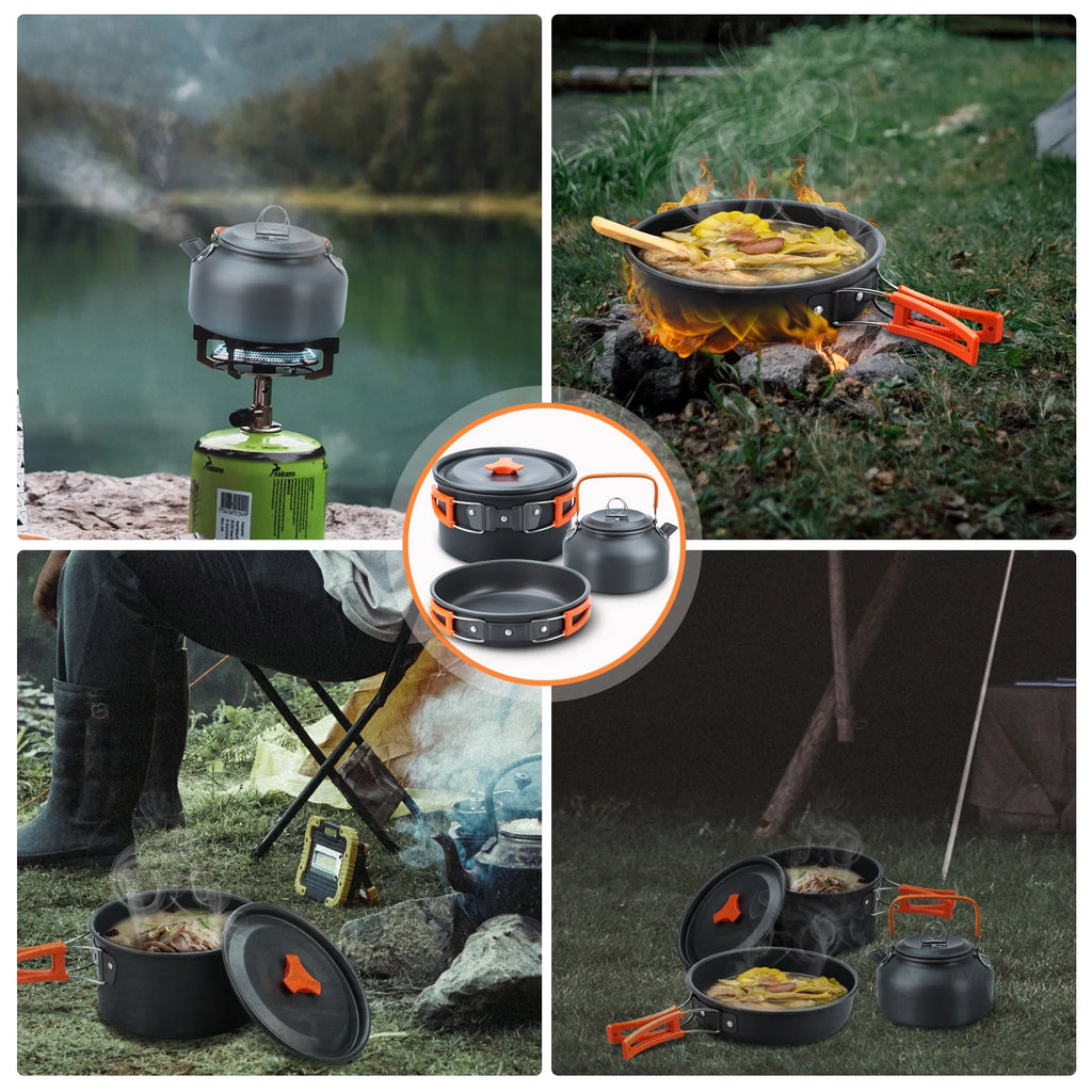 16pcs Camping Cookware Set with Pot and Pan L37503