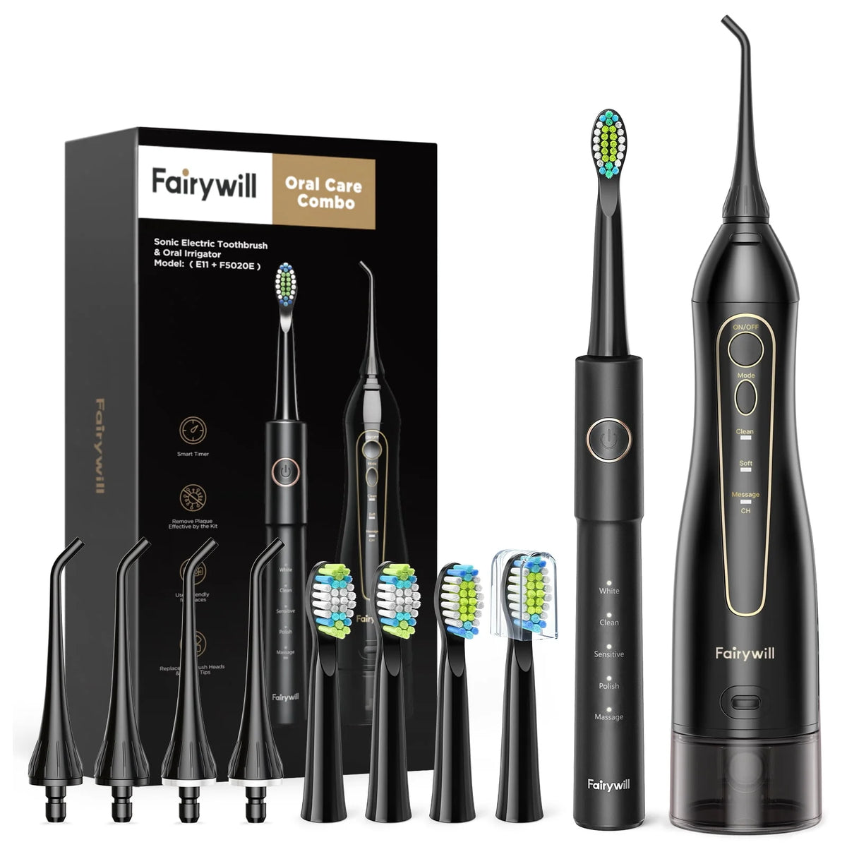 Black Water Flosser and Toothbrush Combo V592