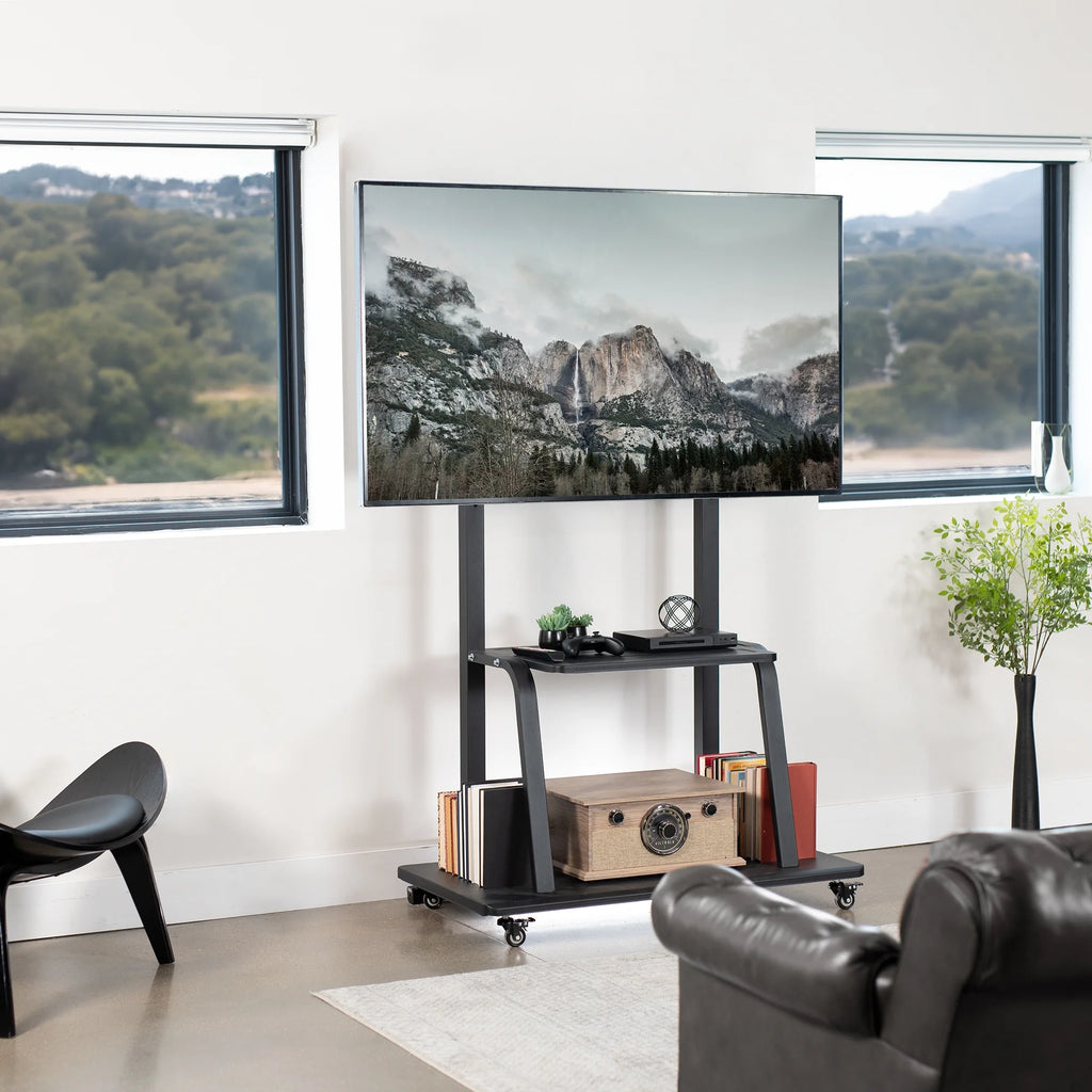 Heavy Duty Steel Mobile TV Cart for 42" to 100" Screens O2529