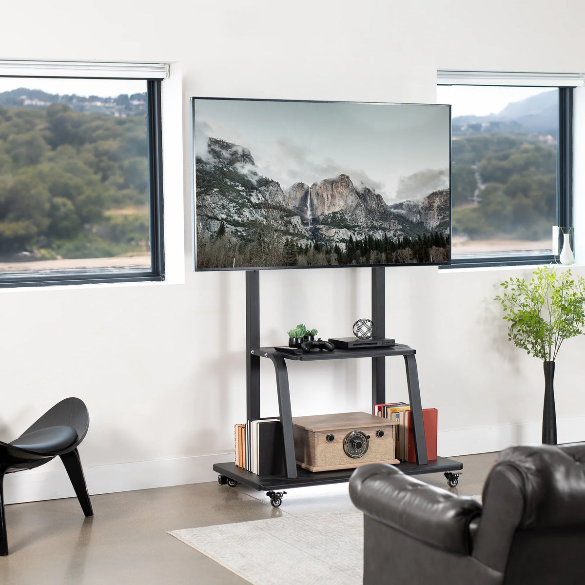 Heavy Duty Steel Mobile TV Cart for 42" to 100" Screens O2529