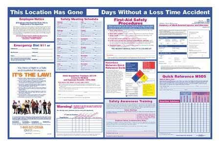 Osha Safety Poster P705