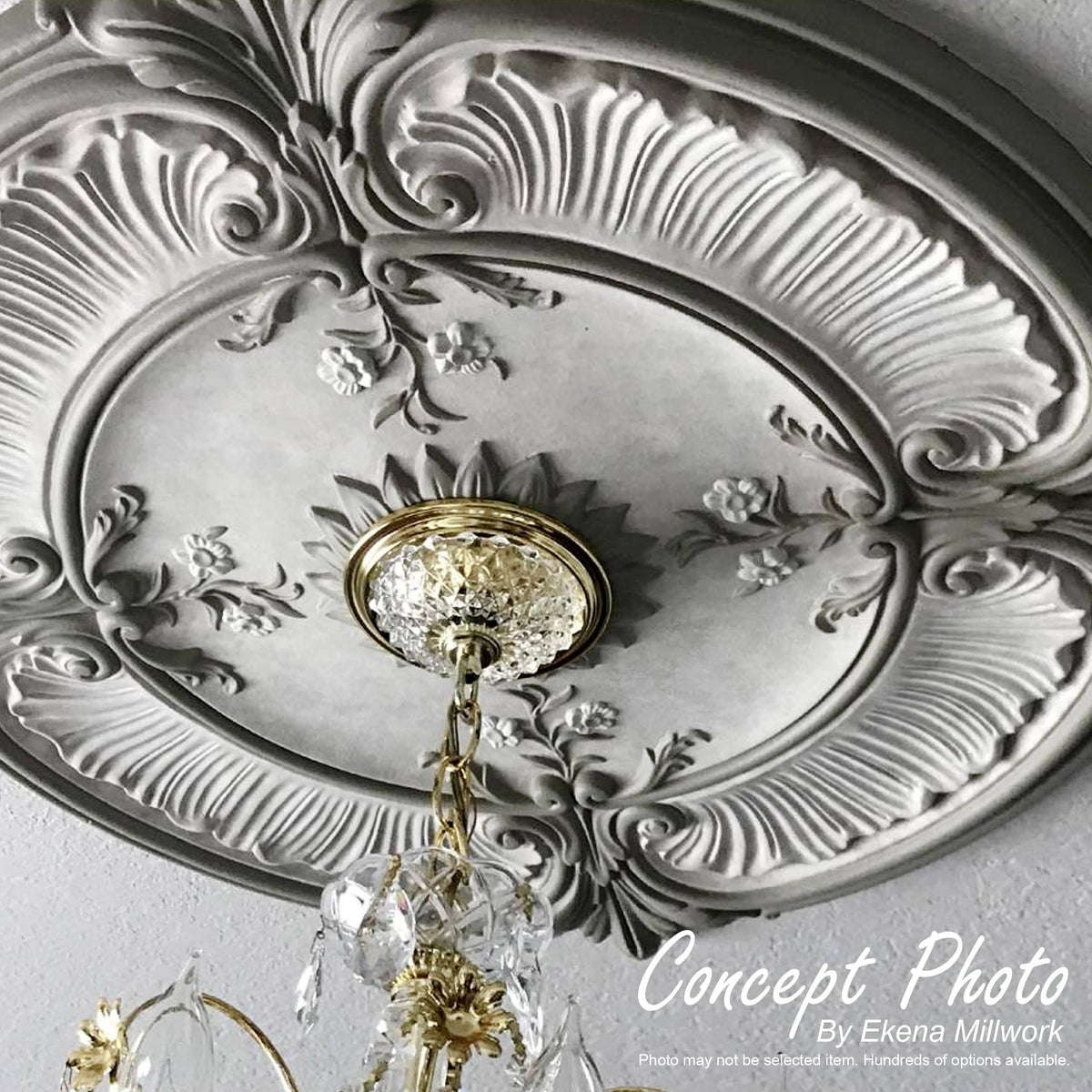 26 3/8x22W x 17 1/4x22H x 1 3/4x22P Ceiling Medallion W6410