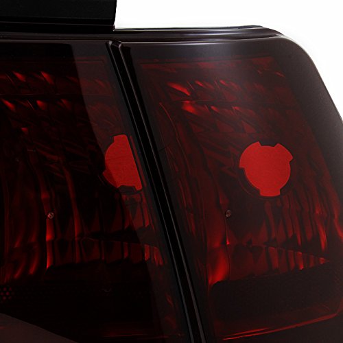 Dark Red Tail Lights Brake Lamps Left + Right Side Replacement Pair Z968290