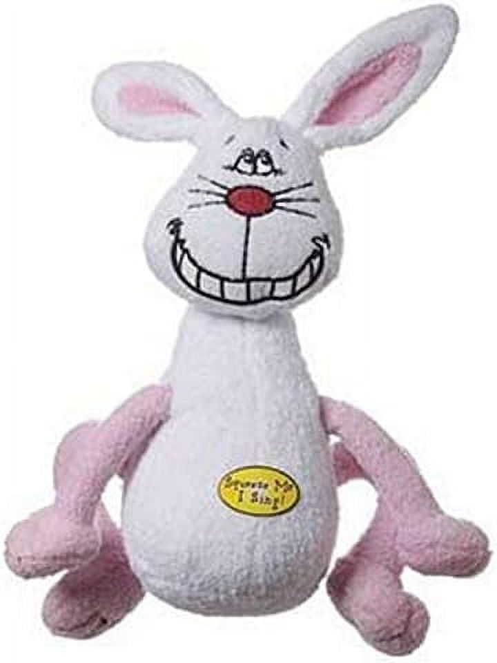 White Rabbit Plush Dog Toy, 8-Inch B936