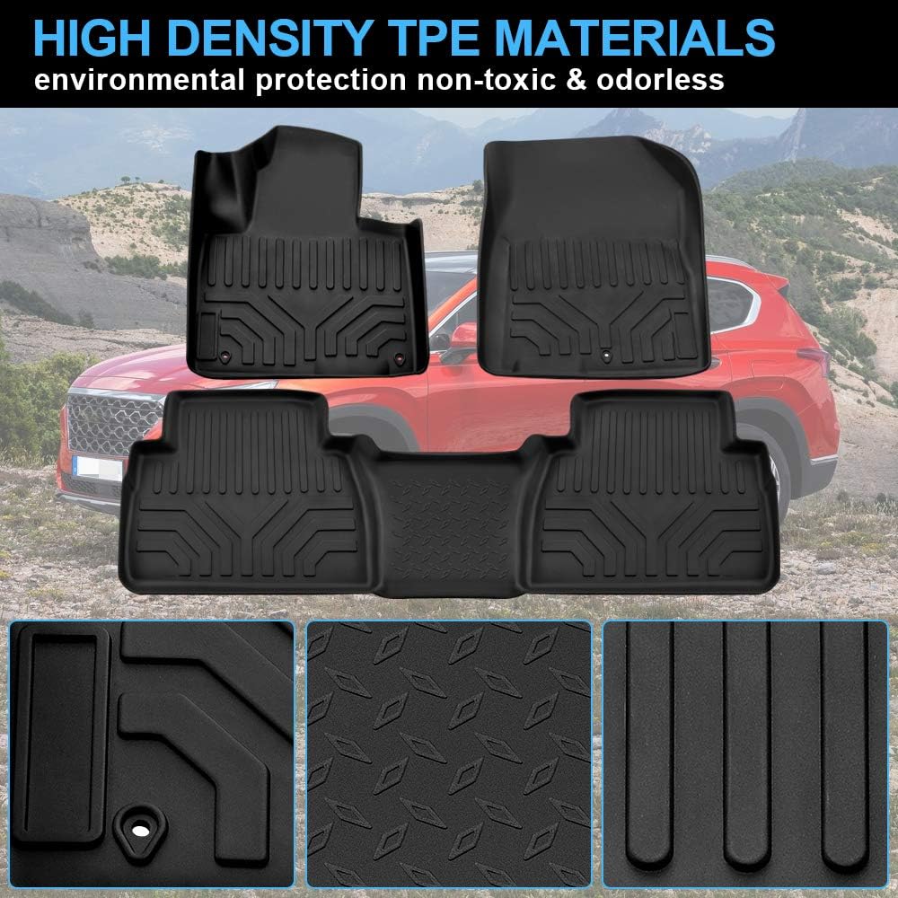 TPE Black All Weather Floor Mats Z545