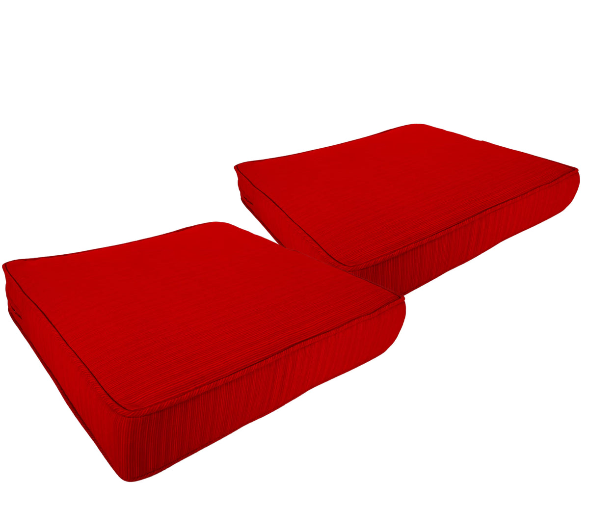 Outdoor Dining Seat Cushion Square Set of 2 Cardinal Red 17" x 17" Q8294