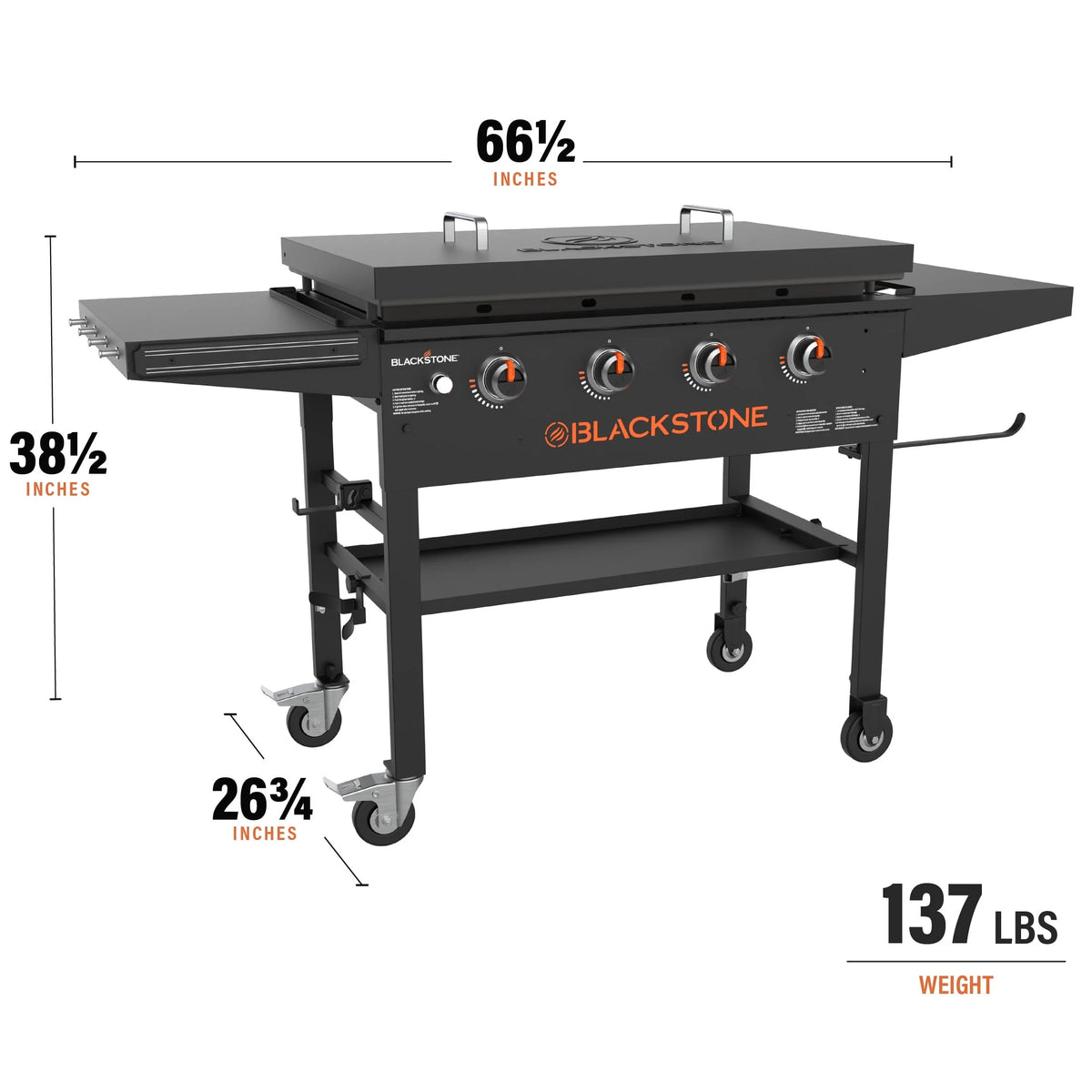 4-Burner Propane Griddle Cooking Station with Hard Cover A299411
