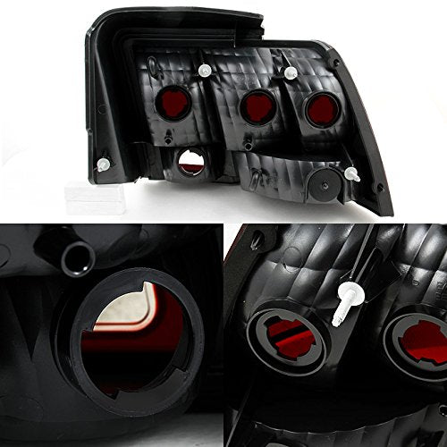 Dark Red Tail Lights Brake Lamps Left + Right Side Replacement Pair Z968290