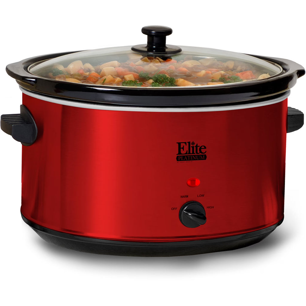 Red Stainless Steel 8.5 qt Slow Cooker V2494