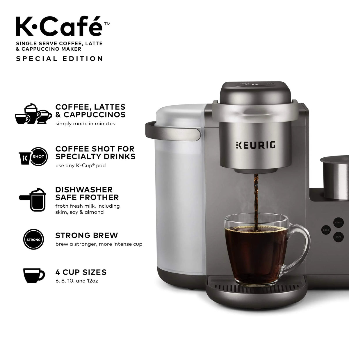 Single Serve Coffee, Latte and Cappuccino Maker A878