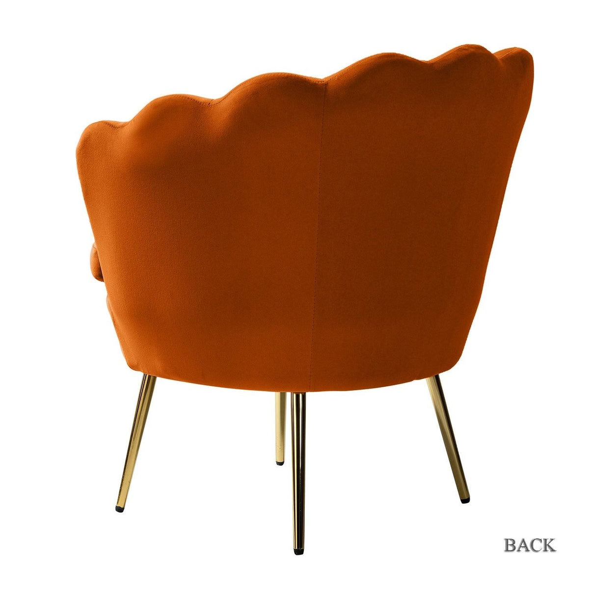 Tufted Barrel Chair with Golden Base - Teal I89259