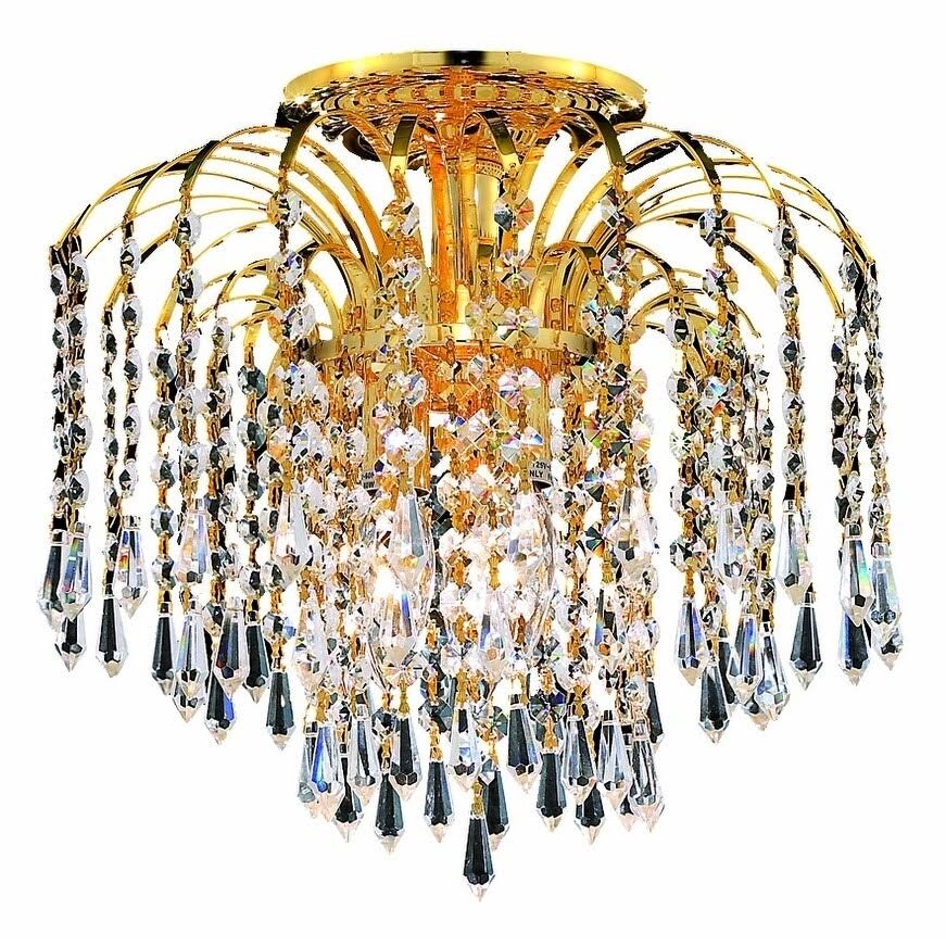 4 Light Chrome Flush Mount Crystal M41338