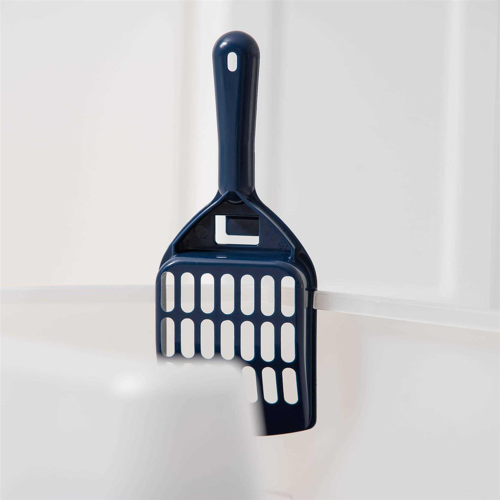 Open Top Cat Litter Box with Shield and Scoop P4107