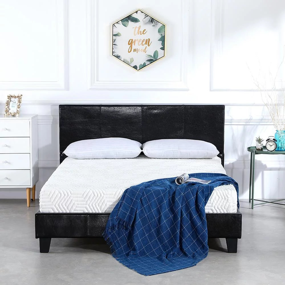 Black Wood Platform Bed V14266