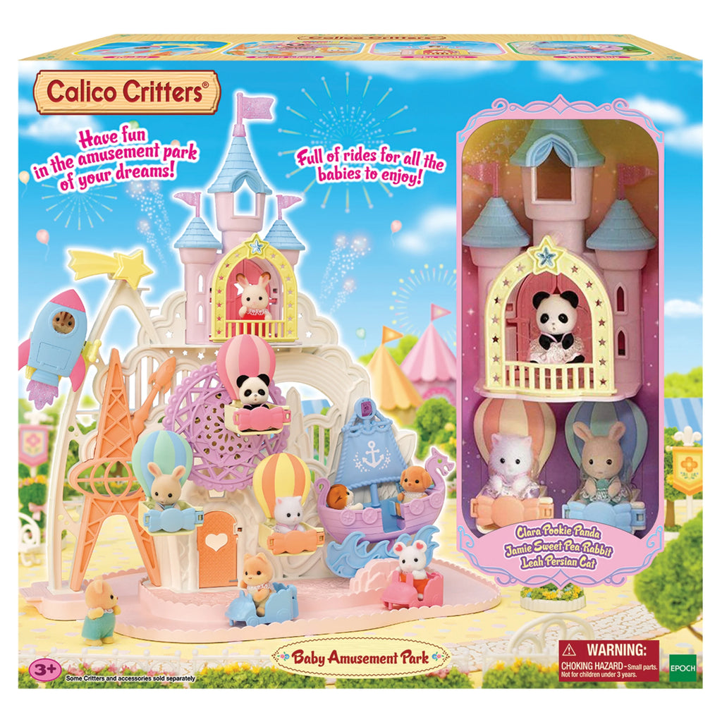 Baby Amusement Park Dollhouse Playset with 3 Doll Figures X1439