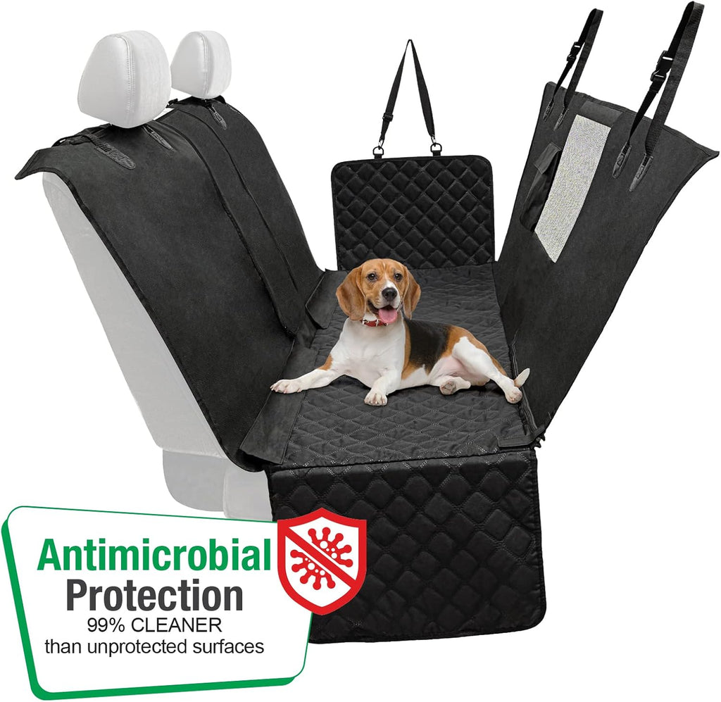 Heavy Duty Dog Hammock Bench Seat Cover with See-Thru Mesh Window, Waterproof, Pack of 2 Y4118
