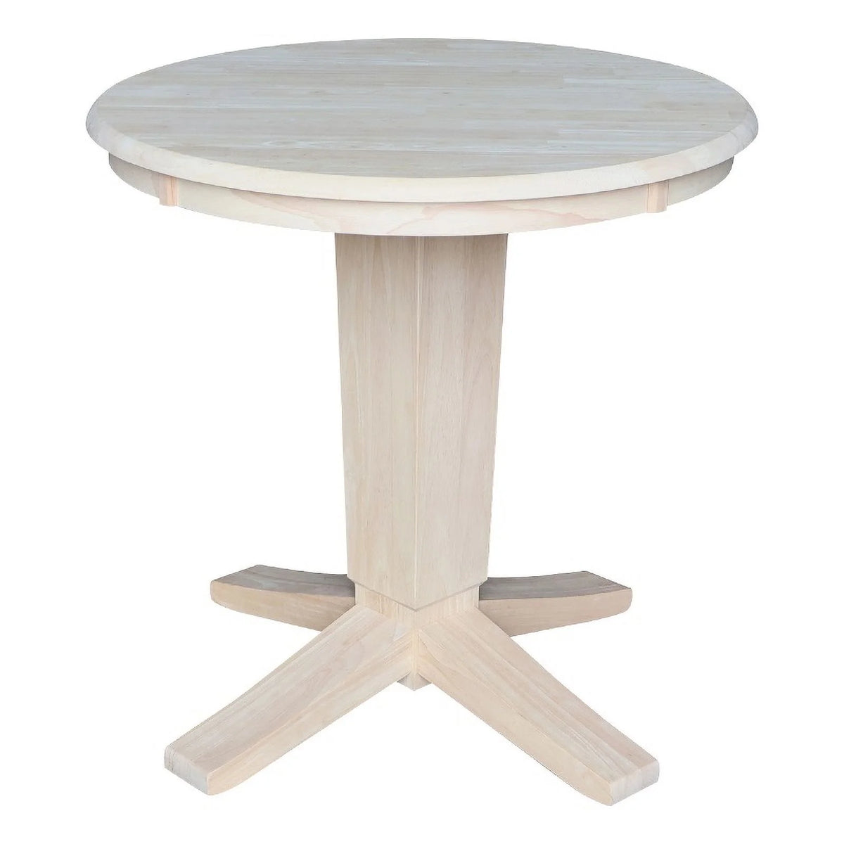30" Solid Wood Round Top Pedestal Dining Table H4184