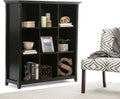 Rustic 9 Cube Bookcase and Storage Unit in Brunette Brown with 9 Shelves Y835194