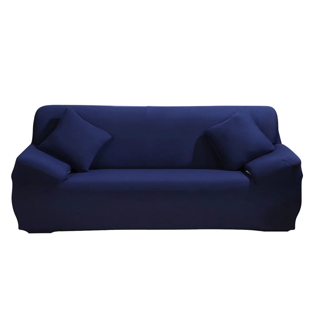 2pcs Polyester Fabric Stretch Sofa Covers and 2pcs Pillow Covers J335634