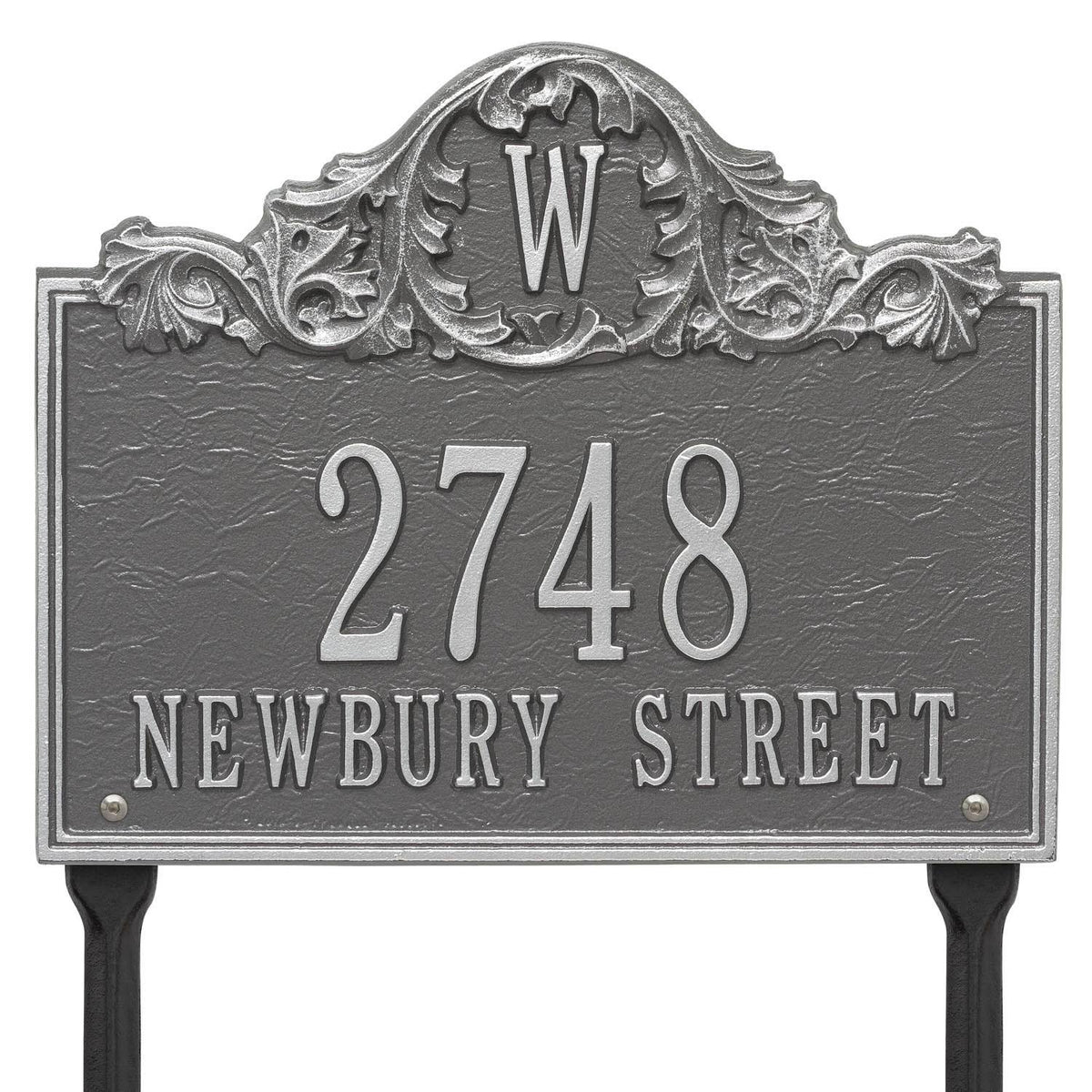 Pewter Silver Monogram Plaque S377