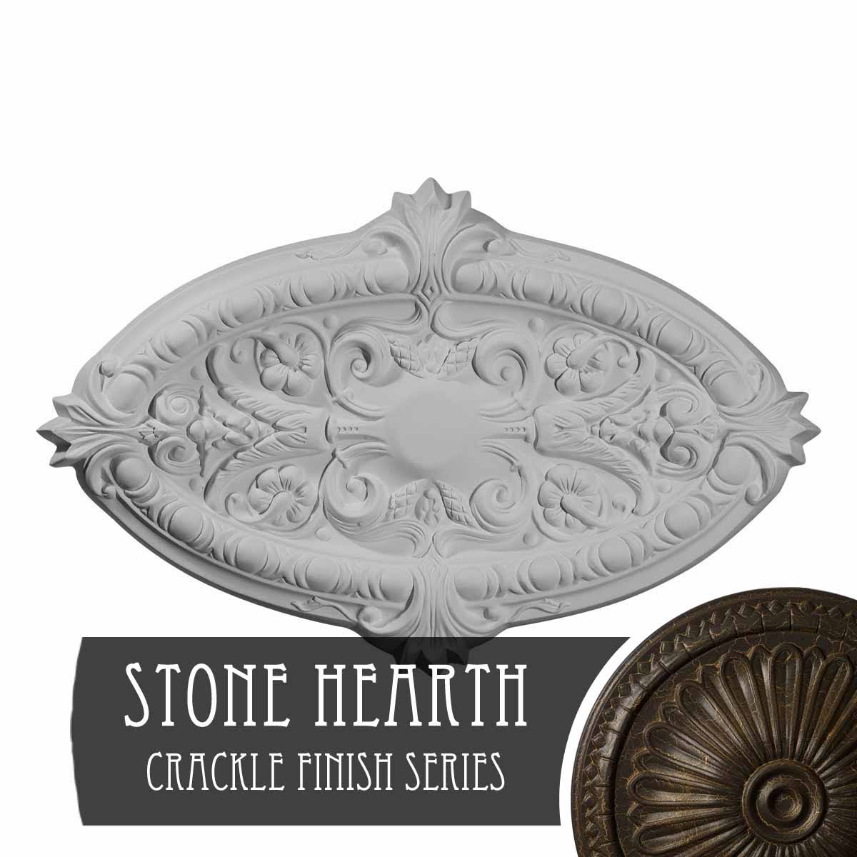 26 3/8x22W x 17 1/4x22H x 1 3/4x22P Ceiling Medallion W6410