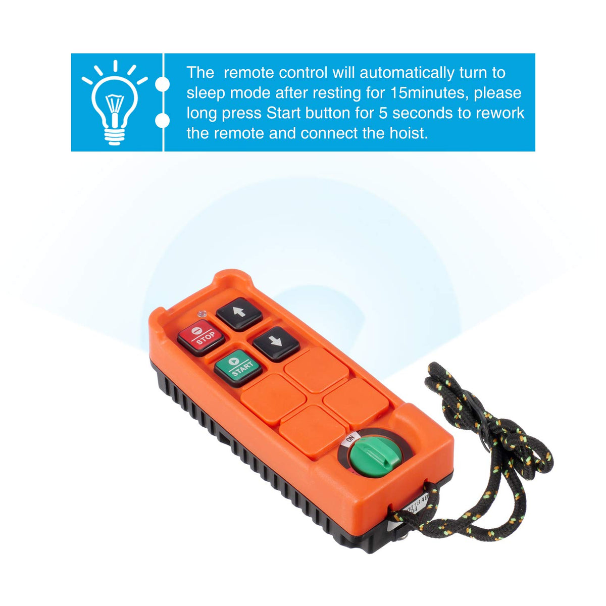 Electric Cable Hoist with Wireless Remote Control, 38ft Lifting Height W2784