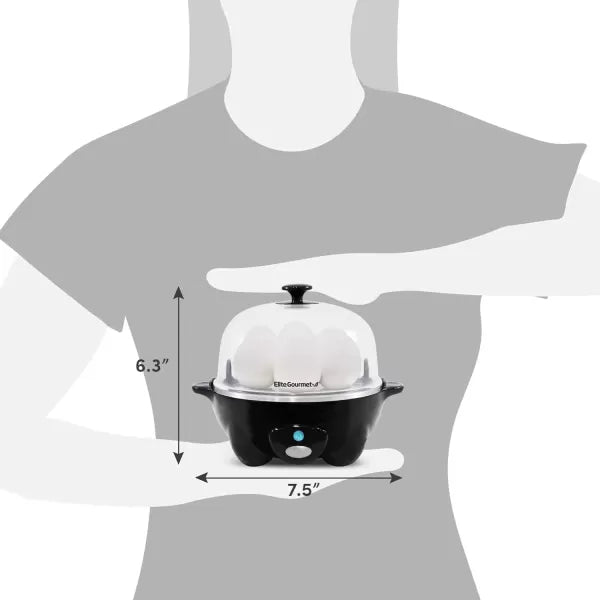 Black 7 Egg Capacity Electric Egg Cooker K765