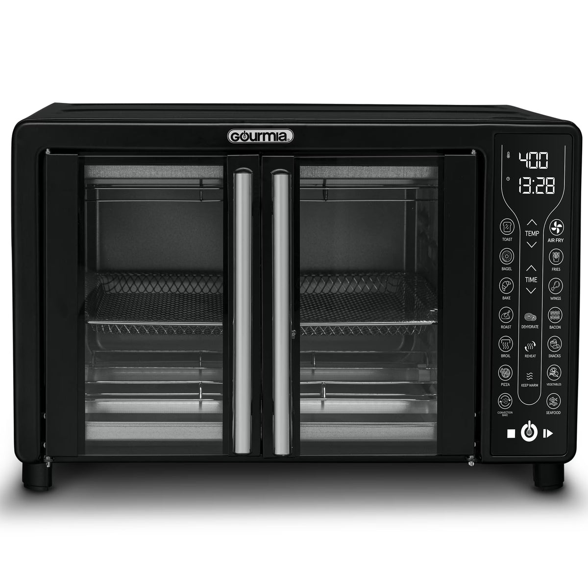 Black French Door Air Fryer Toaster Oven B7249
