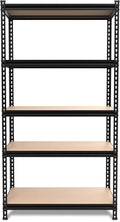5-Tier Heavy Duty Adjustable Metal Storage Shelves, Black M273837