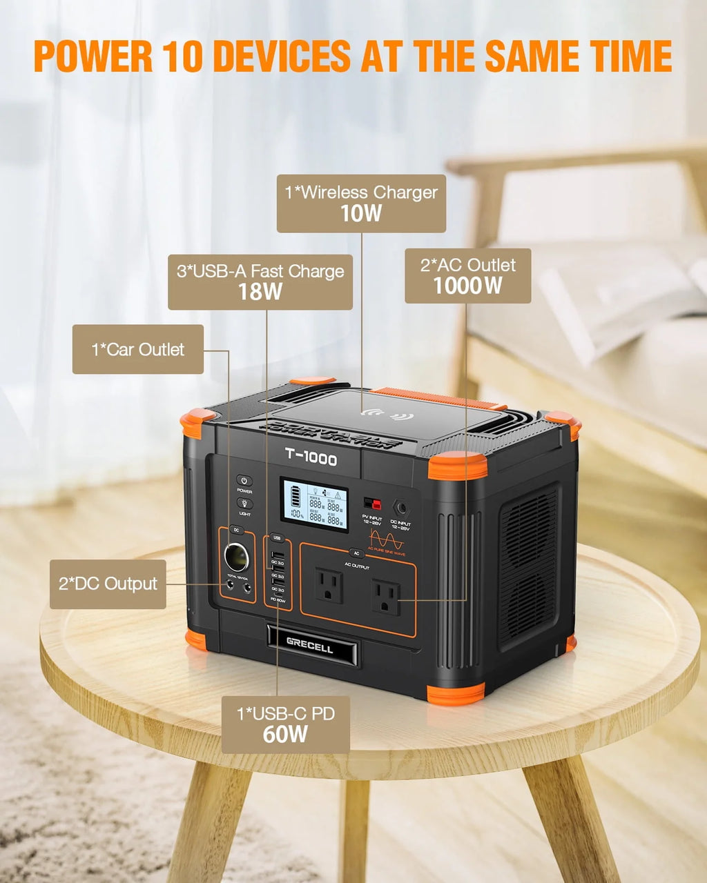 1000W 999Wh Battery Power Station F9585