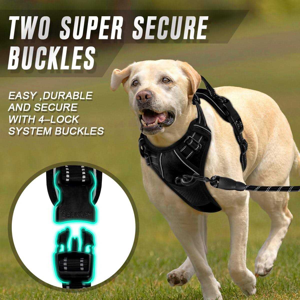 No Pull Reflective Dog Harness with Handle H811