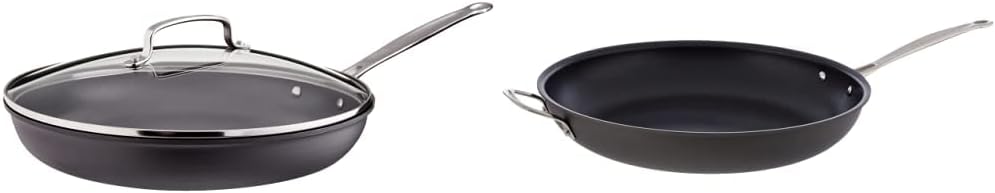 Black 3-1/2-Quart Nonstick Hard-Anodized Saute Pan with Lid, Pack of 2 H300
