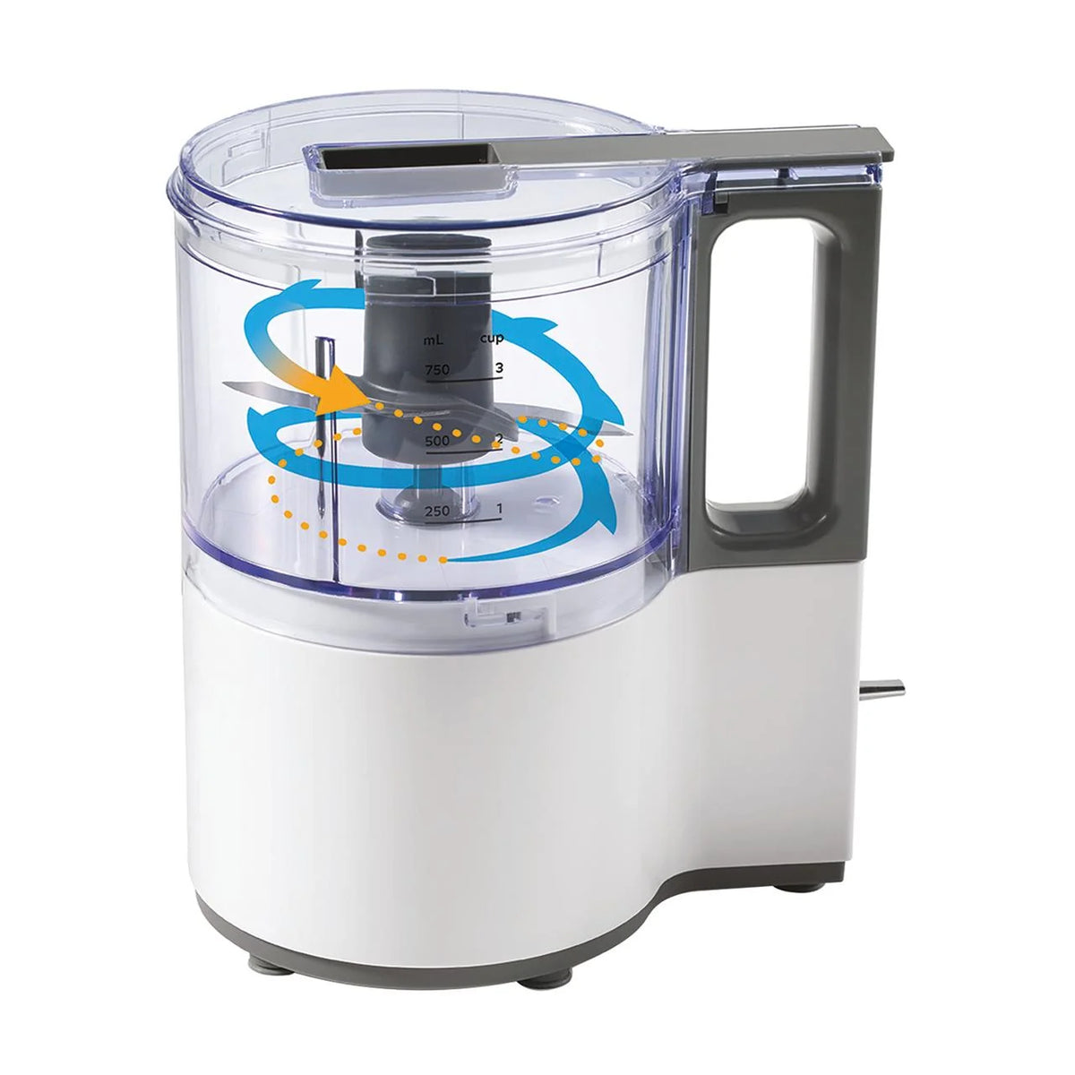 4-Cup 3-Speed Oscillating Food Processor, White V154