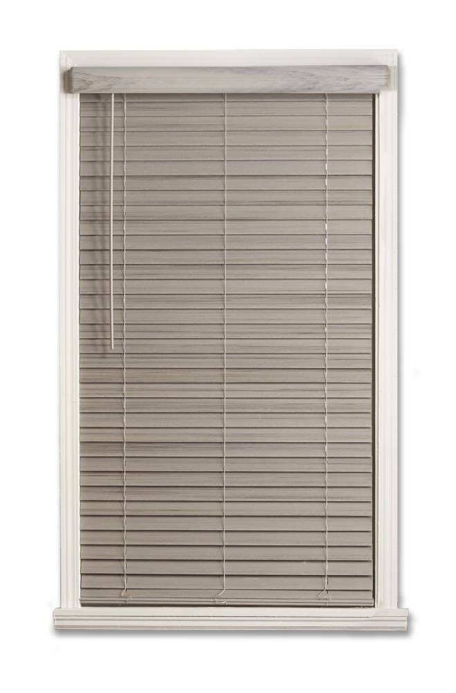 Cordless Faux Wood Room Darkening Horizontal Blind L555796