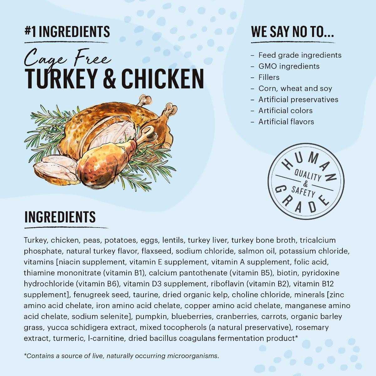 Grain-Free Turkey Chicken Dry Cat Food X2549