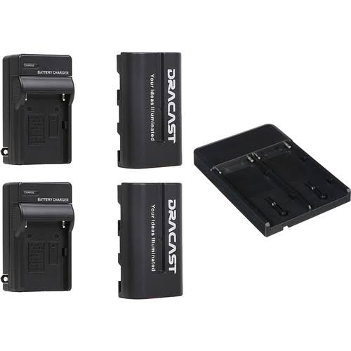 2x NP-F 2200mAh Batteries and 2 Charger Kit with V-Mount K29604