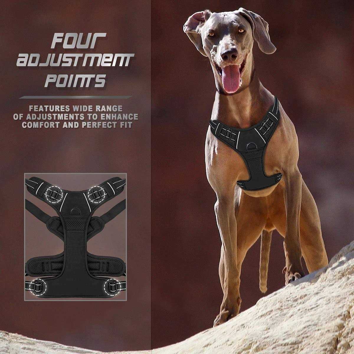 No Pull Reflective Dog Harness with Handle H811