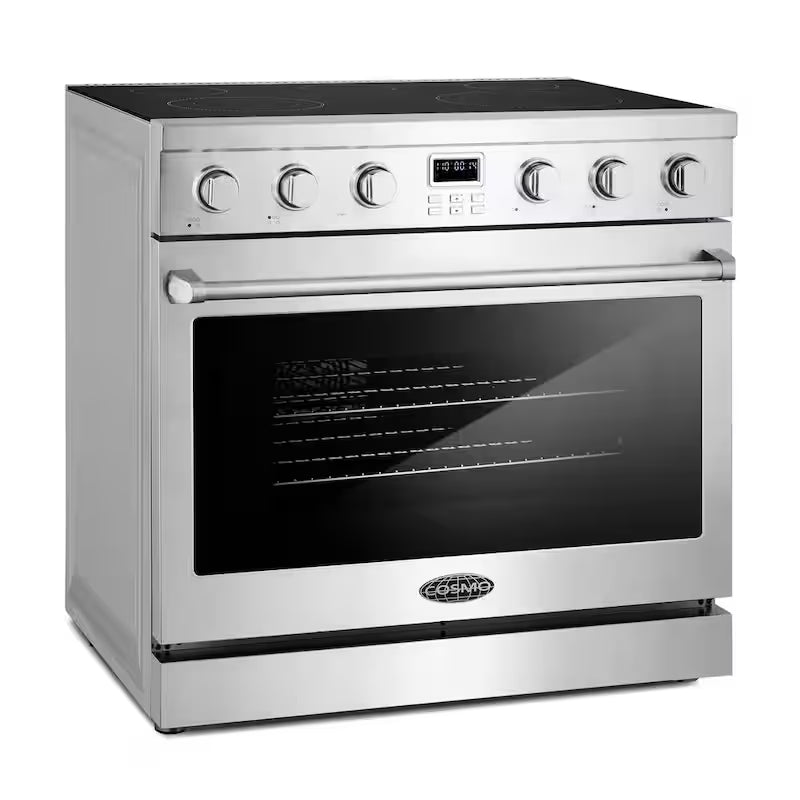36 in. 6.0 cu. ft. Electric Range with Glass Cooktop and Convection Oven in Stainless Steel Y865