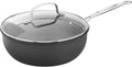 Black 3-1/2-Quart Nonstick Hard-Anodized Saute Pan with Lid, Pack of 2 H300
