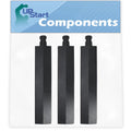 3-Pack BBQ Gas Grill Tube Burner Replacement Parts, Cast Iron, 15 3/4" S2072