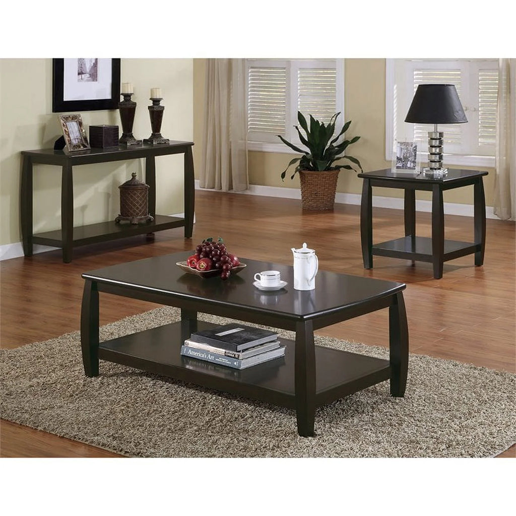 Contemporary End Table in Cappuccino W74015