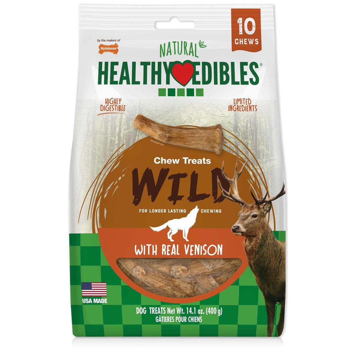 Healthy Edibles Wild Antler Chews Venison S911