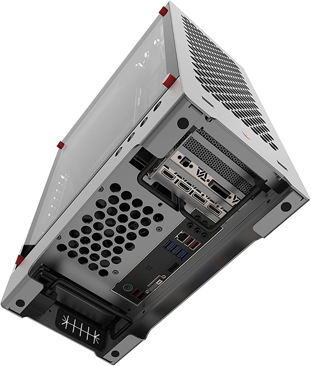 Aluminum Grey Mid Tower PC Case with Tempered Glass Window H607