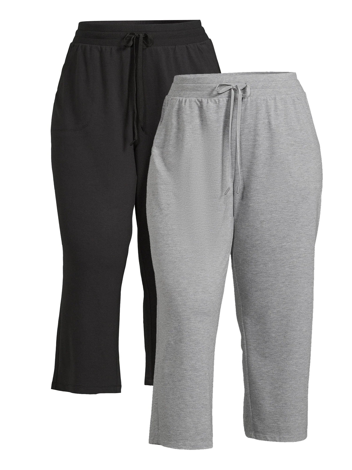 Women's Pull-On Wide Leg Capri Pants, 2-Pack Z4154