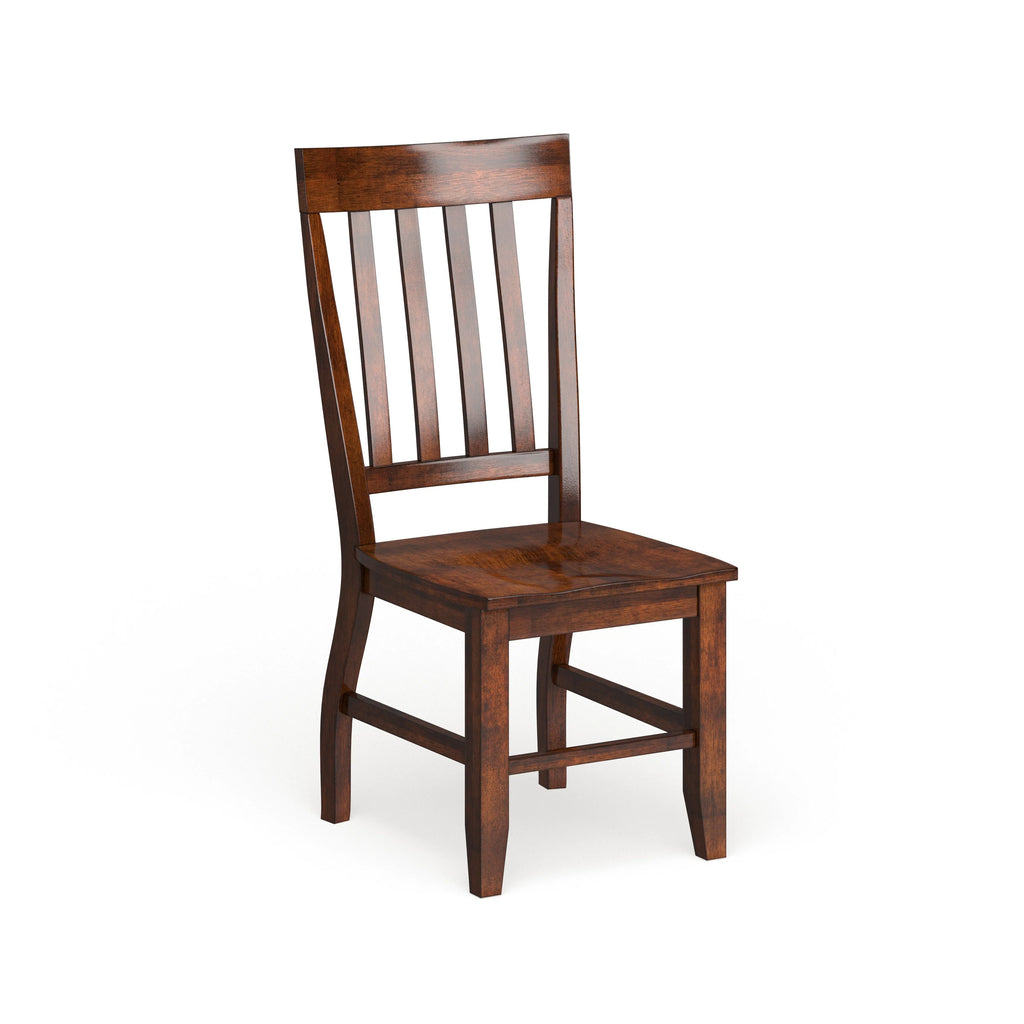 Oak Slat Back Wood Dining Chairs Set of 2 W991