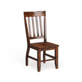 Oak Slat Back Wood Dining Chairs Set of 2 W991