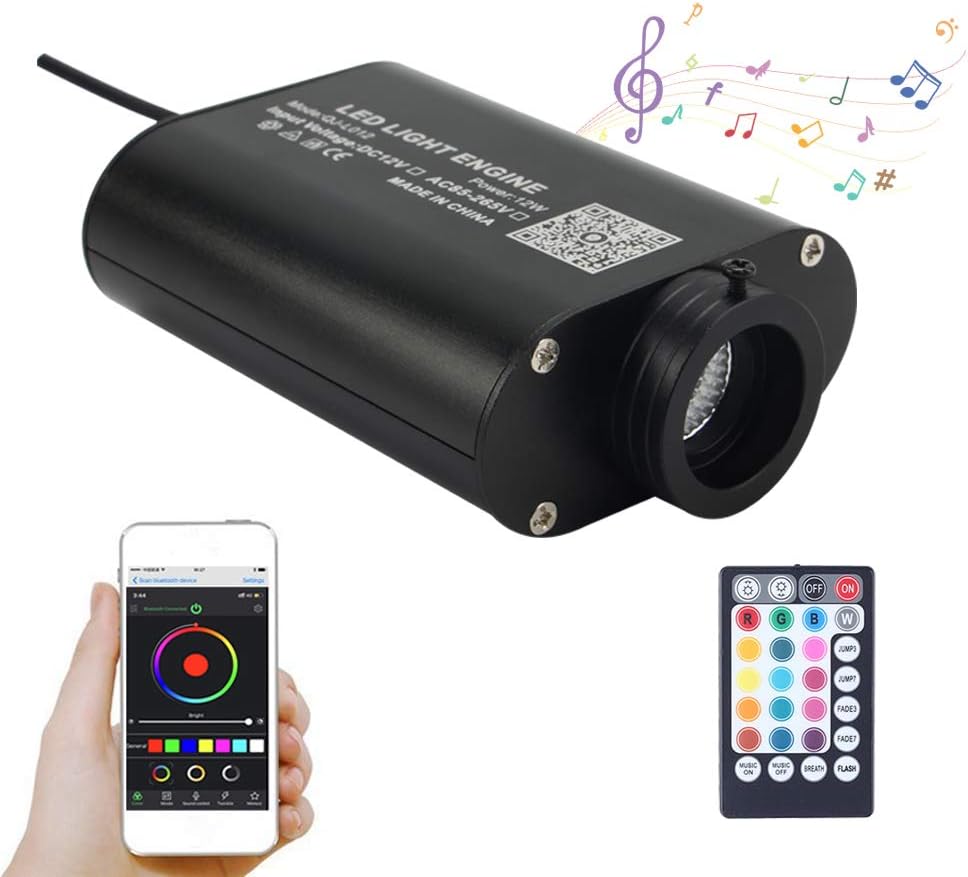 Bluetooth Fiber Optic Light Box with Remote Control E823
