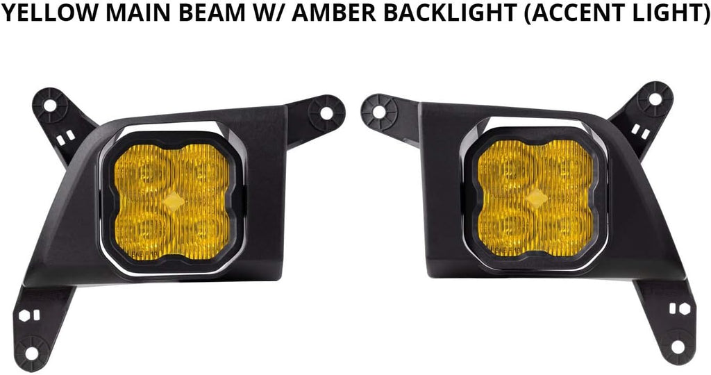 SS3 LED Fog Light Kit for Chevrolet Silverado 1500 2019-2021, White SAE/DOT Driving Sport J991