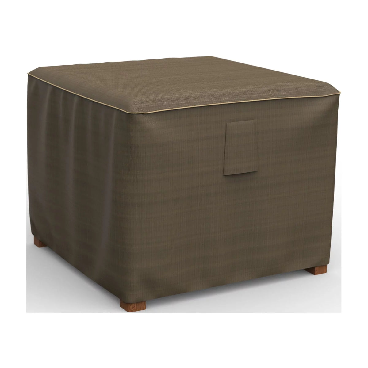 Black and Tan Patio Table Ottoman Cover X42422